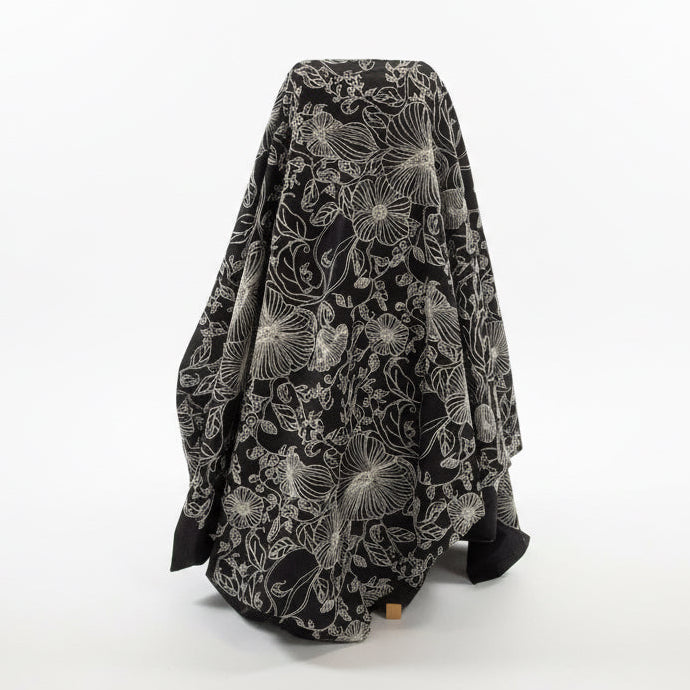 Embroidered Cotton - Night Floral