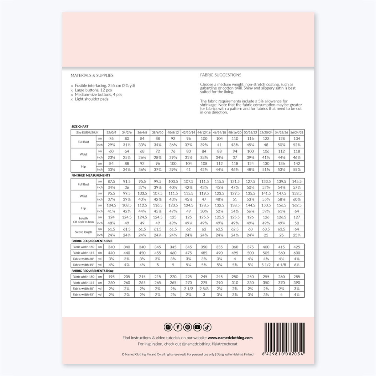 Isla Trench Coat Pattern