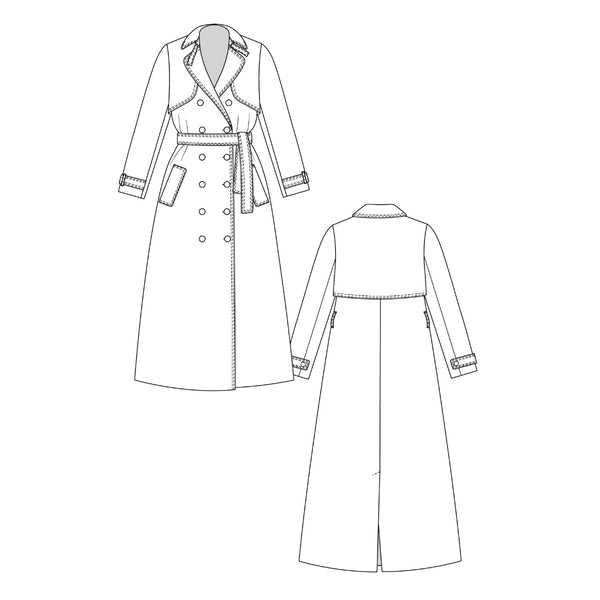Isla Trench Coat Pattern