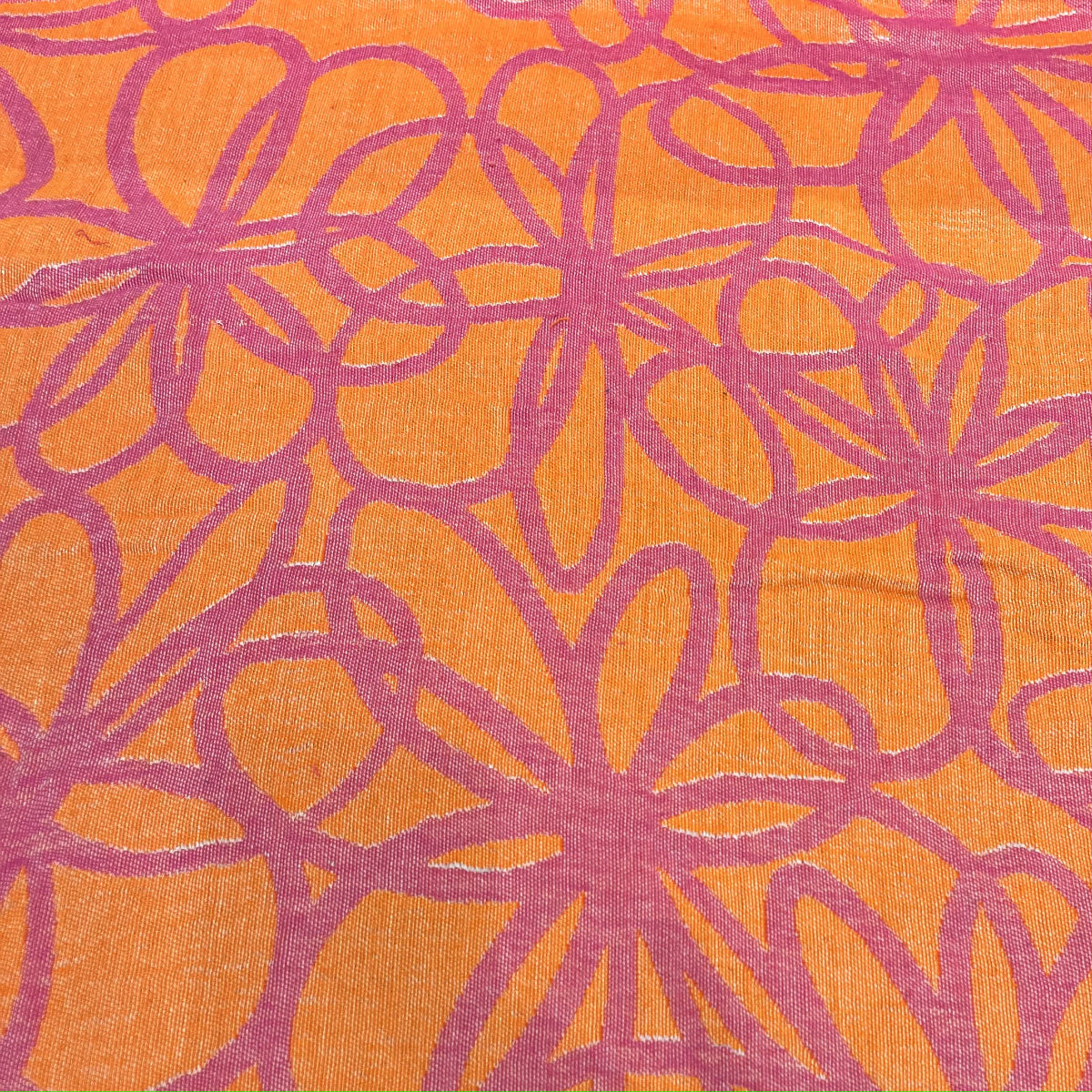 Cotton Jacquard - Abstract Flower Fuchsia