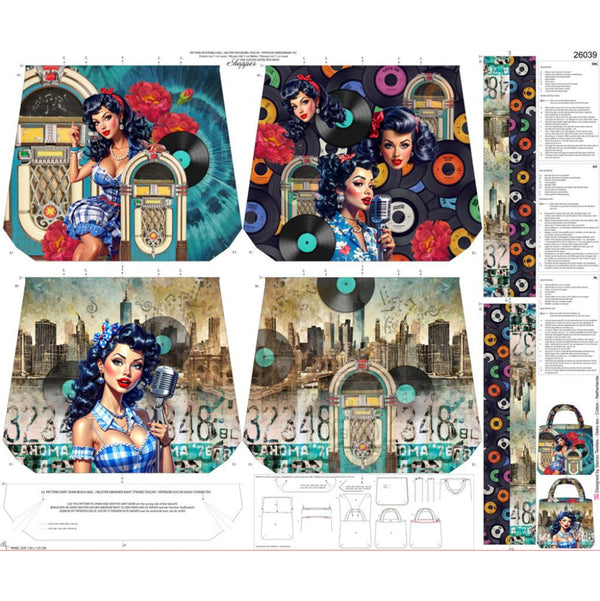 Canvas Bag Kit - Jukebox Pin-Up