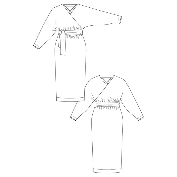Kajo Batwing Wrap Sweater and Dress Pattern