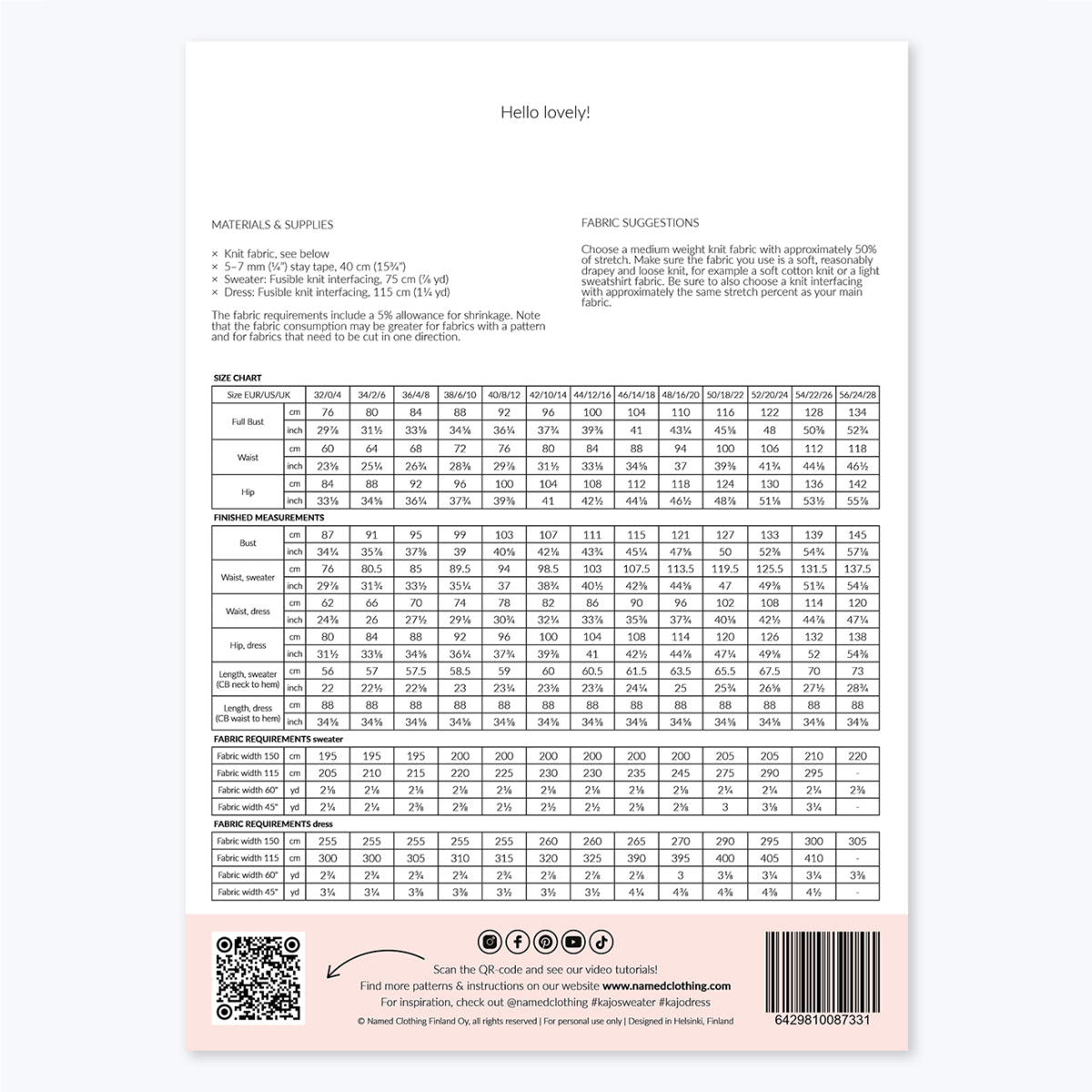 Kajo Batwing Wrap Sweater and Dress Pattern