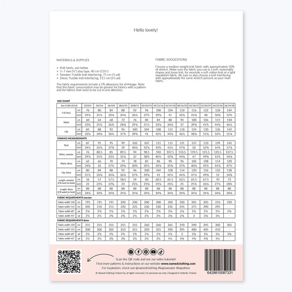 Kajo Batwing Wrap Sweater and Dress Pattern