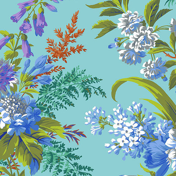 Kaffe Fassett Collective - Jardin Blue - Cotton Fabric