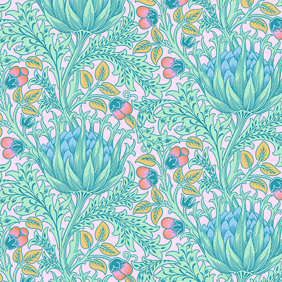 Kaffe x Morris & Co - Artichoke Lavender - Cotton Fabric