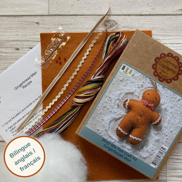 Gingerbread Embroidery Felt Craft Kit