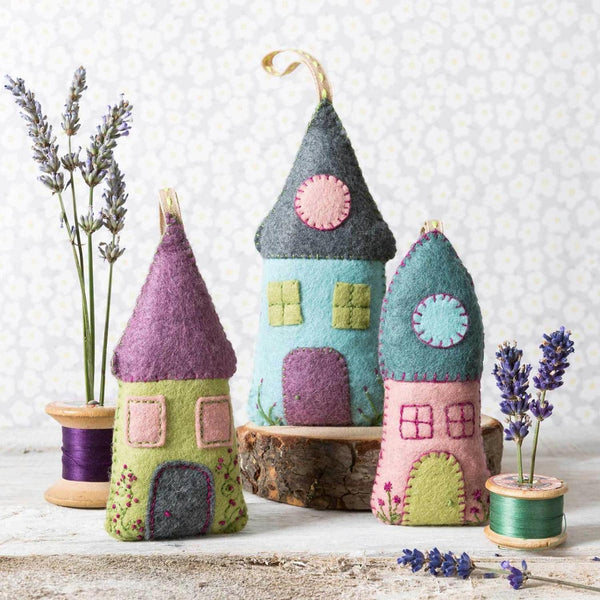 Lavender Houses Felt Craft Embroidery Kit
