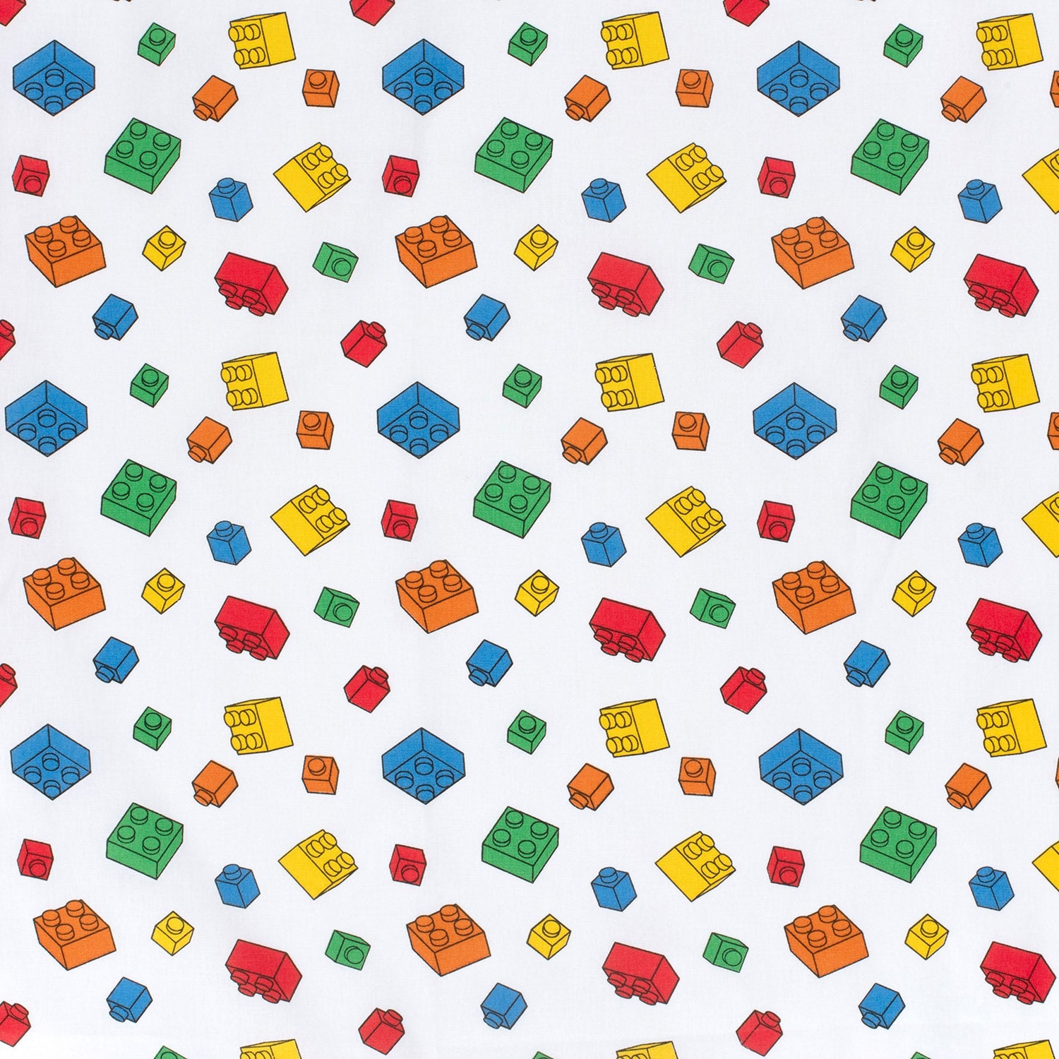 Fine Poplin Fabric - Bricks