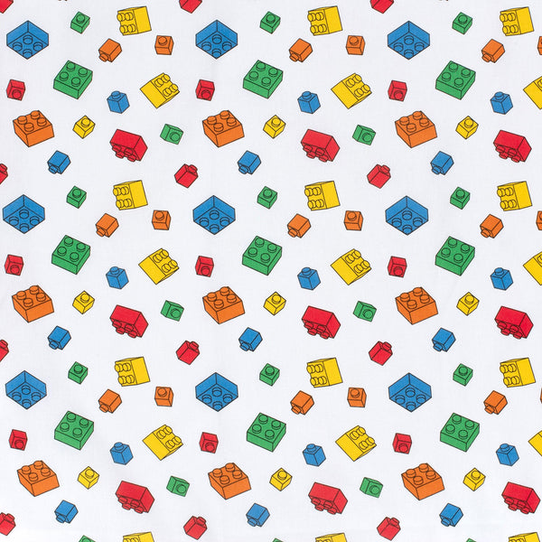 Fine Poplin Fabric - Bricks