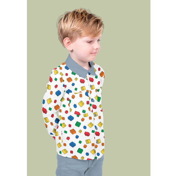 Fine Poplin Fabric - Bricks