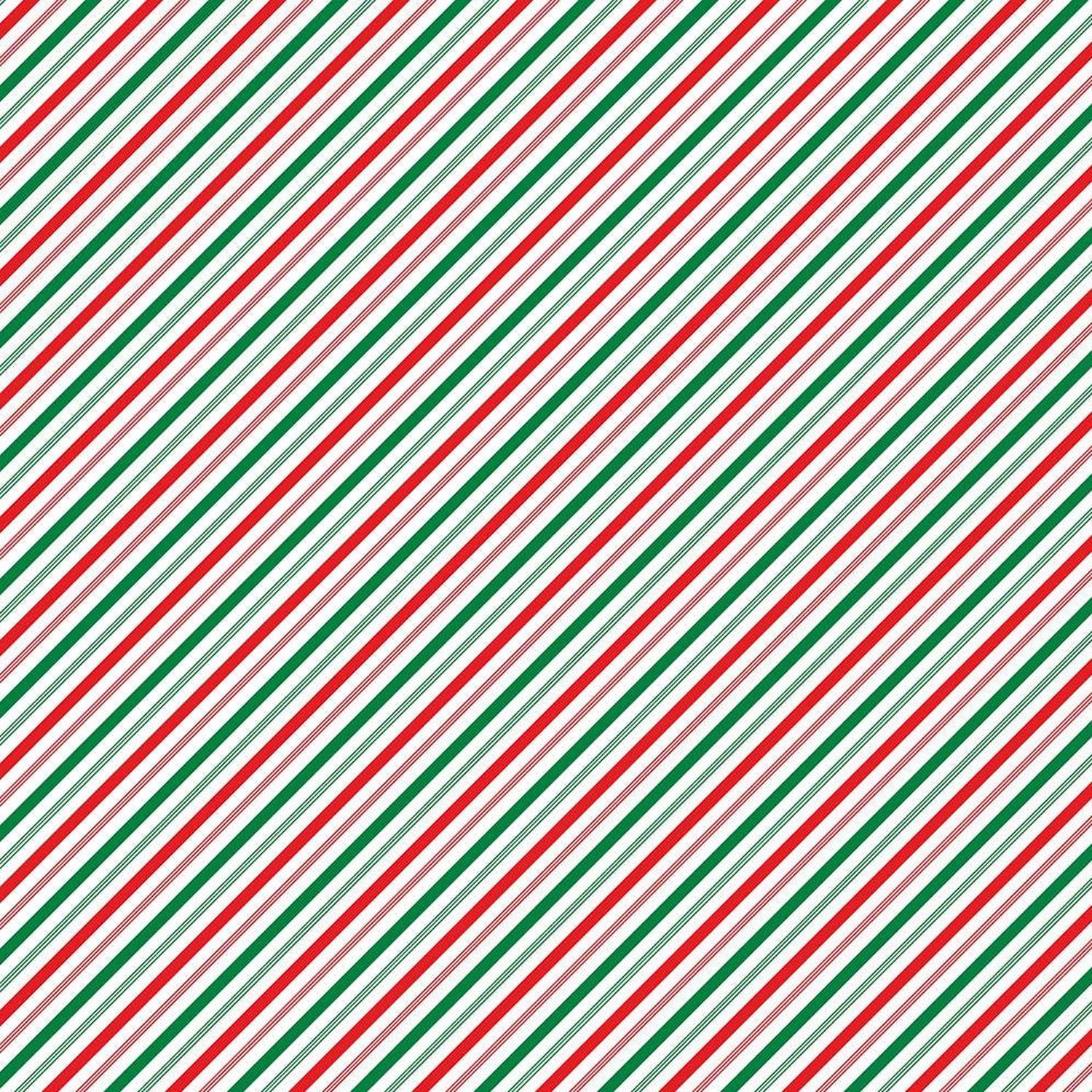 Letters to Santa - Stripes - Cotton Fabric