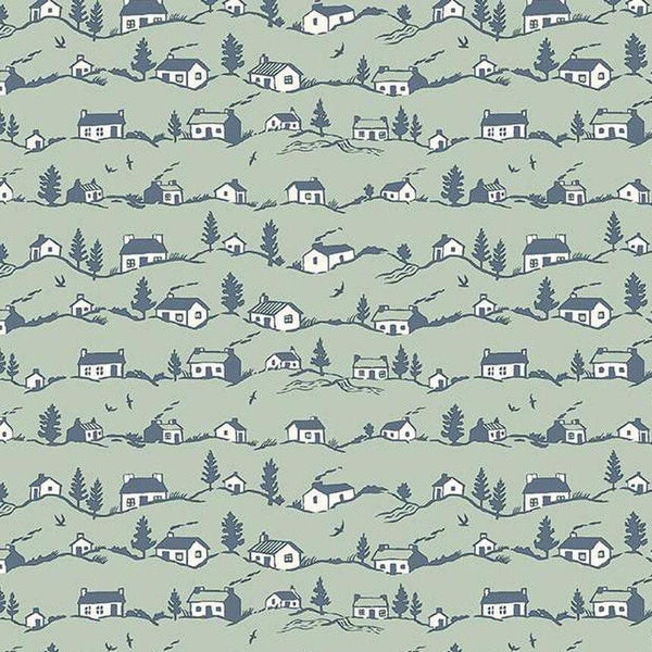 Liberty - Postcard From the Highlands - Coastal Cottages - Cotton Fabric