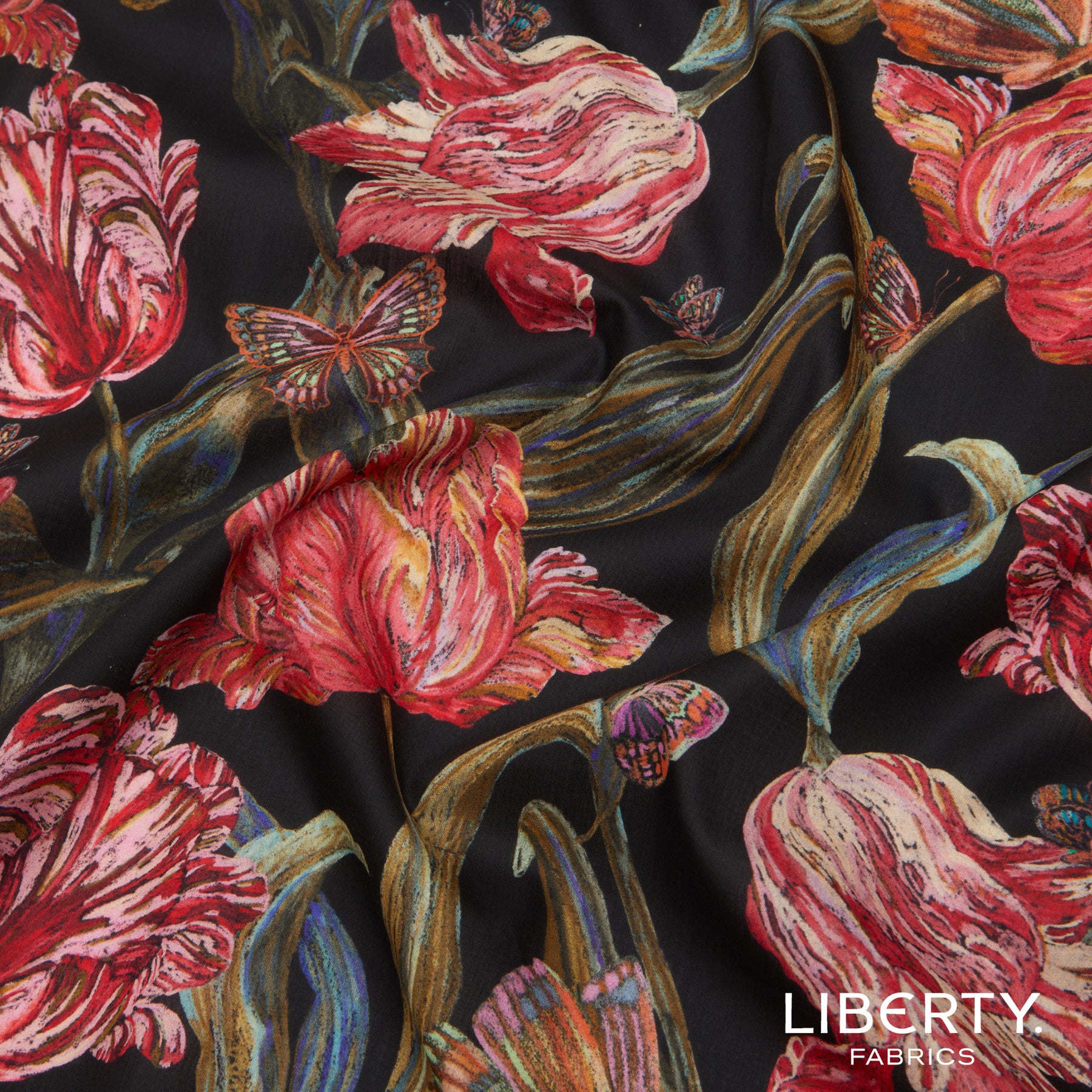 Liberty Tana Lawn Fabric - Midnight Sketch