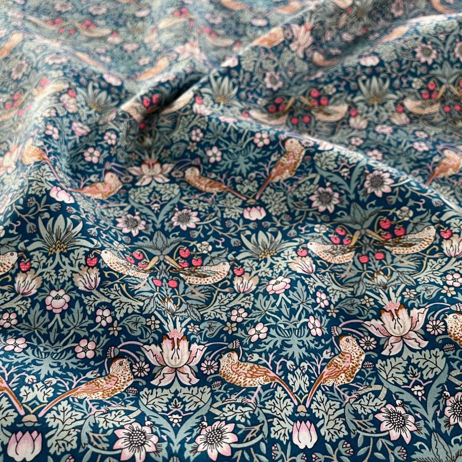 Liberty Tana Lawn Fabric - Strawberry Thief Sage