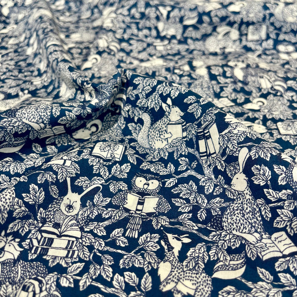 Liberty Tana Lawn Fabric - Woodland Library Blue