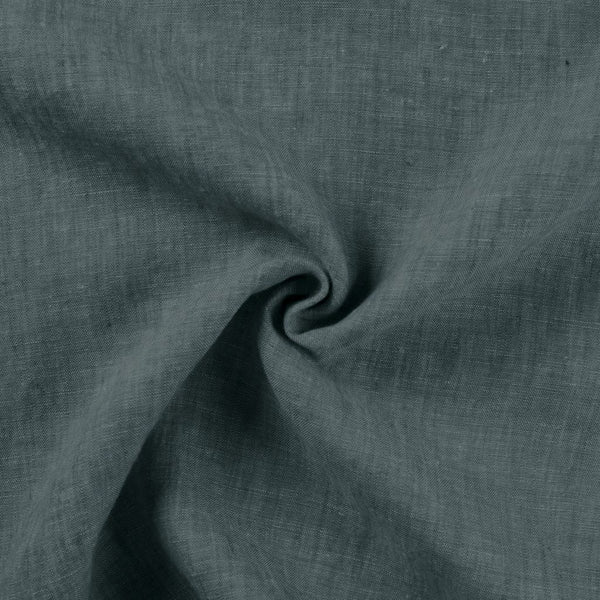 Linen Plain Weave Fabric - Dusk Green