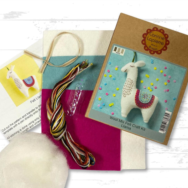 Llama Embroidery Felt Craft Kit