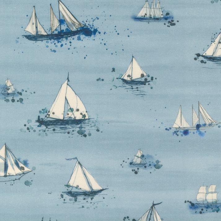 Longshore by Janet Clare - Marine Day - Cotton Fabric