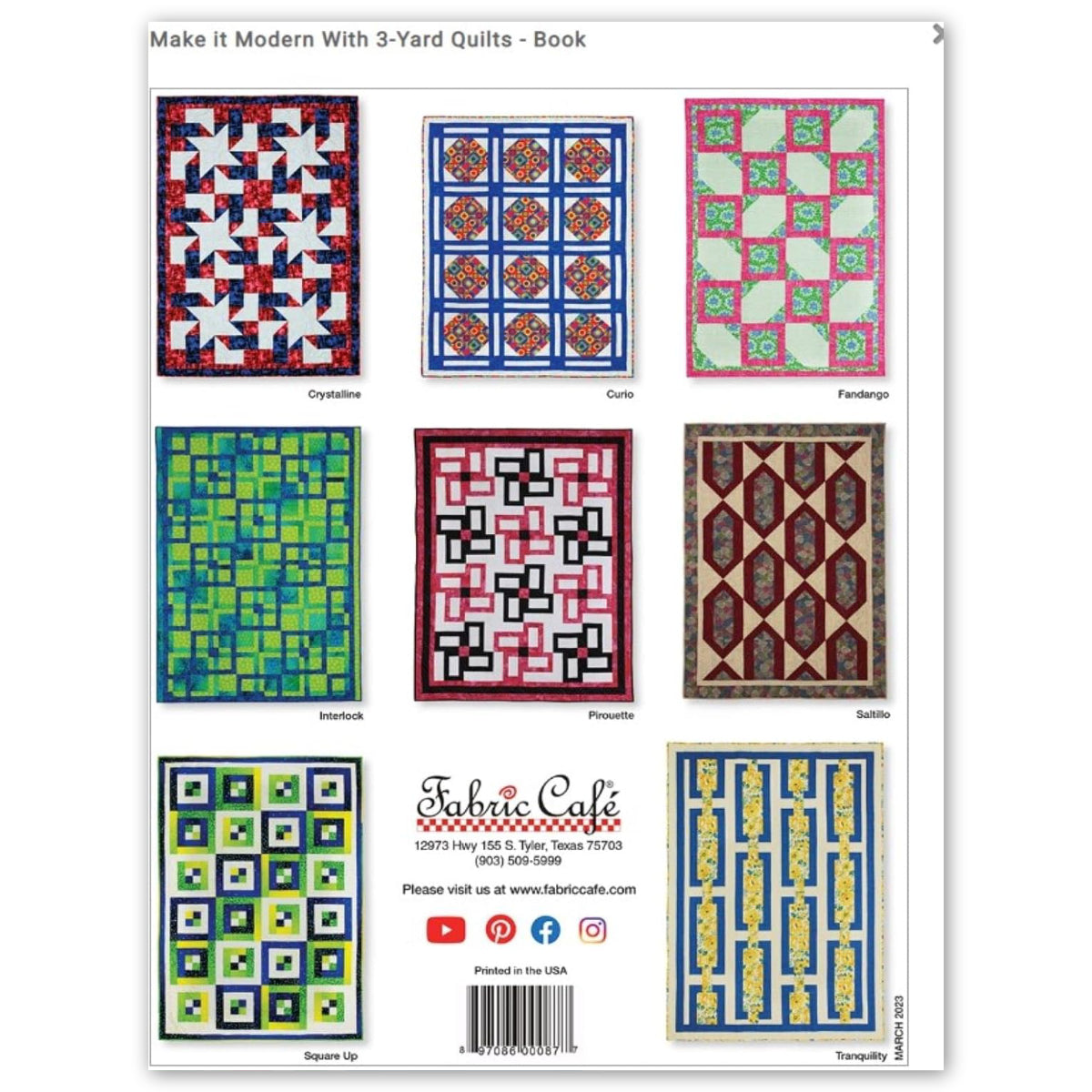 Make It Modern with 3-Yard Quilts Book