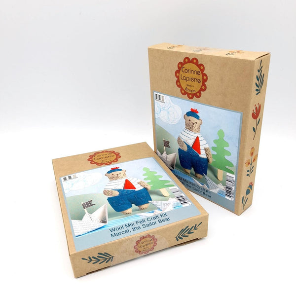 Marcel the Sailor Bear Embroidery Felt Craft Kit