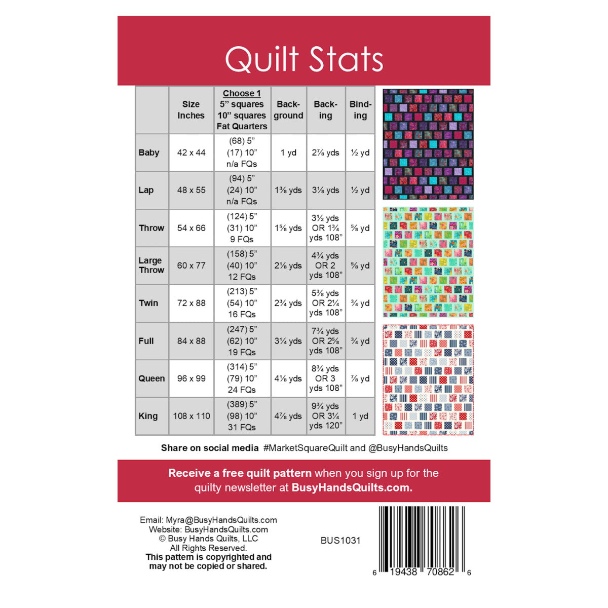 Market Square Quilt Pattern