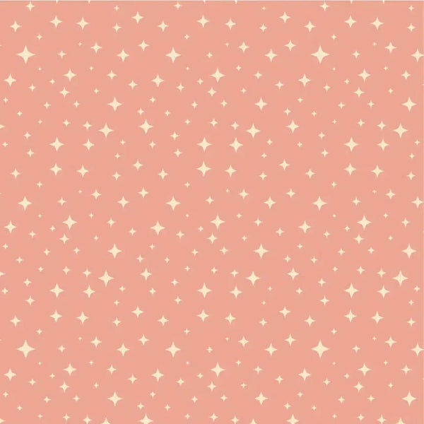 Moonbeam Dreams - Star Bright Coral - Cotton