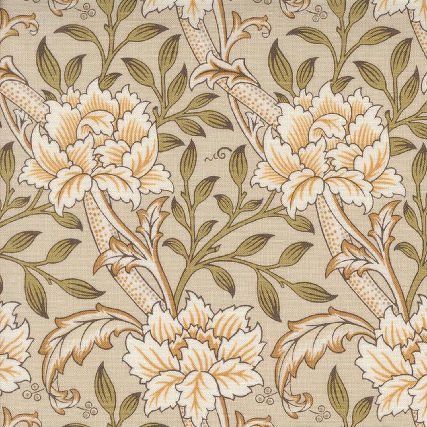 Morris Manor - Hammersmith Florals Porcelain - Cotton Fabric