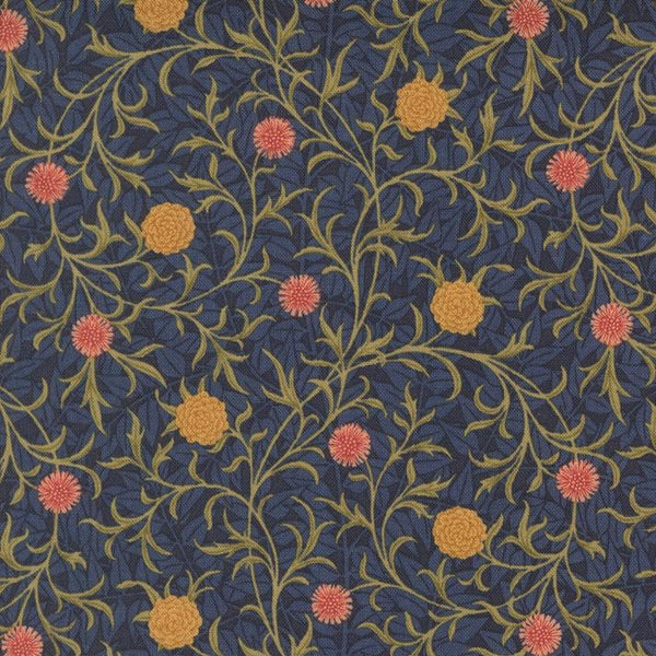 Morris Manor - Scroll Florals Twilight - Cotton Fabric
