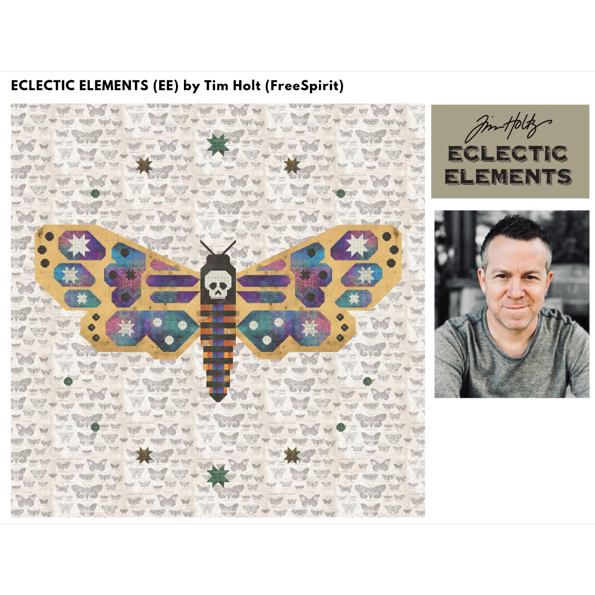 Night Flutter – A Death’s-Head Hawkmoth Quilt Pattern
