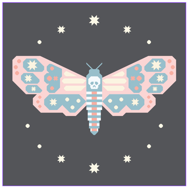 Night Flutter – A Death’s-Head Hawkmoth Quilt Pattern