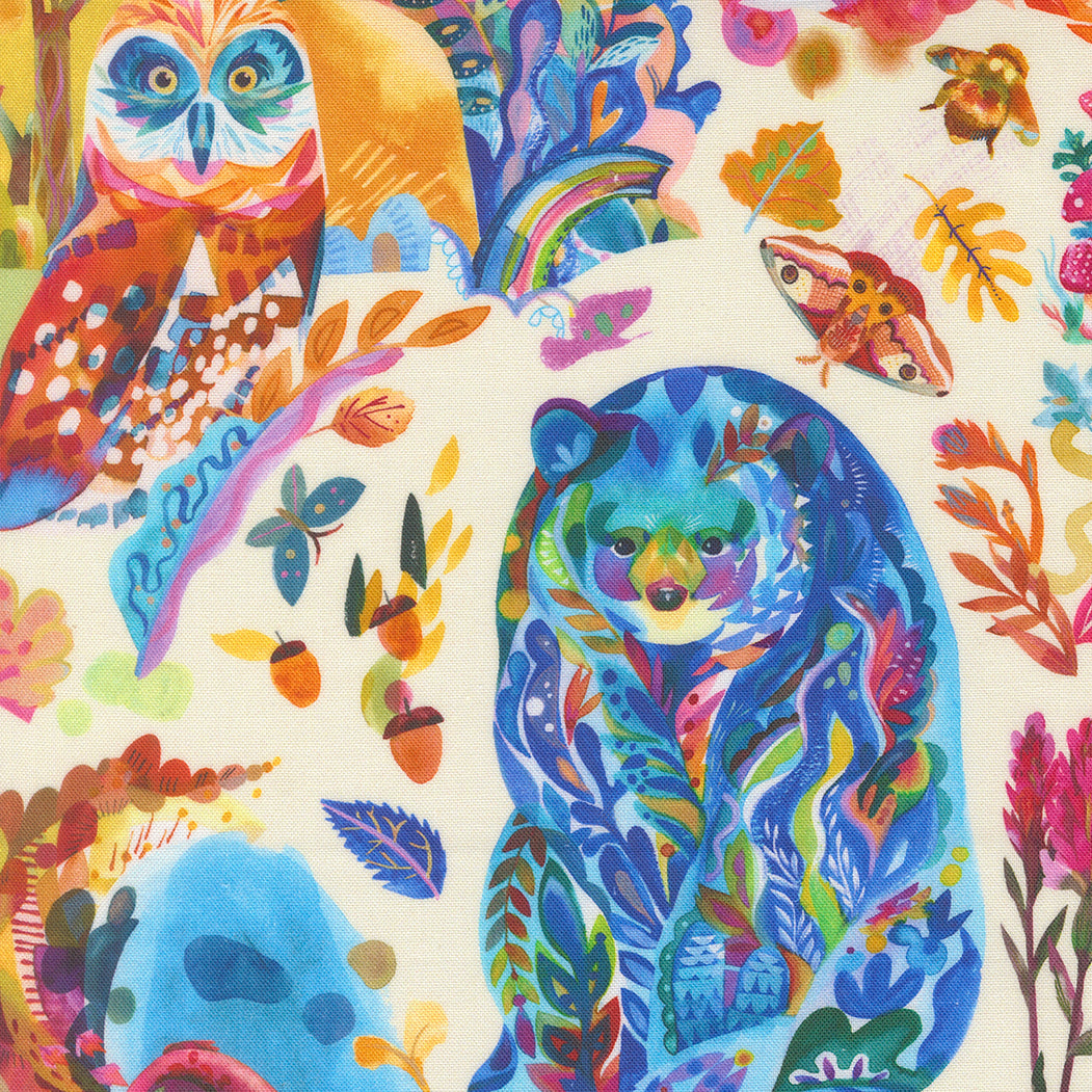 Northern Brights - Animals Cloud - Cotton Fabric