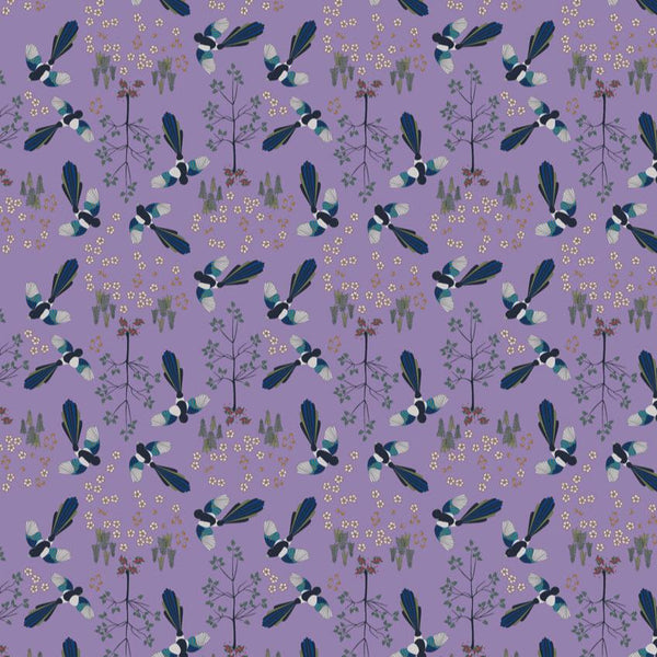 Norwegian Forest Dreams - Bærsesong Lilac - Cotton Fabric