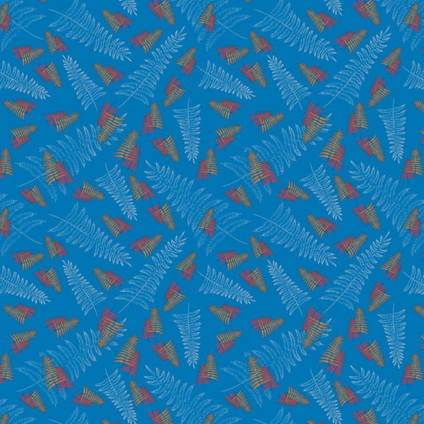 Norwegian Forest Dreams - Bregner Blue - Cotton Fabric