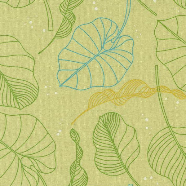 Olive You - Leaves Light Lime - Cotton Fabric