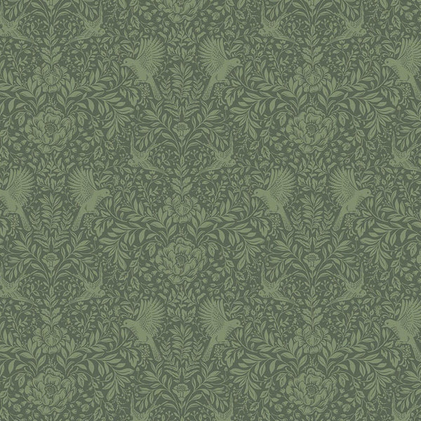Ornithology by Brett Lewis - Thicket Green- Cotton Fabric