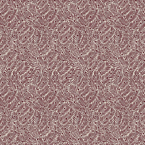 The Oxford Holiday Collection - Yew and Aril Berry - Cotton Fabric