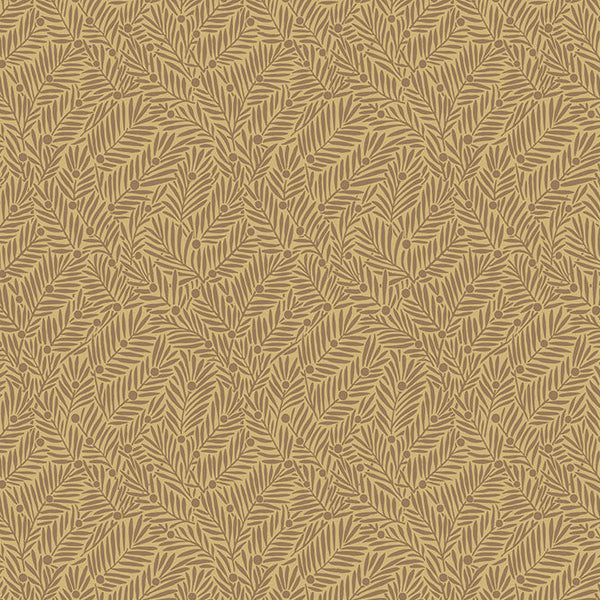 The Oxford Holiday Collection - Yew and Aril Gold - Cotton Fabric