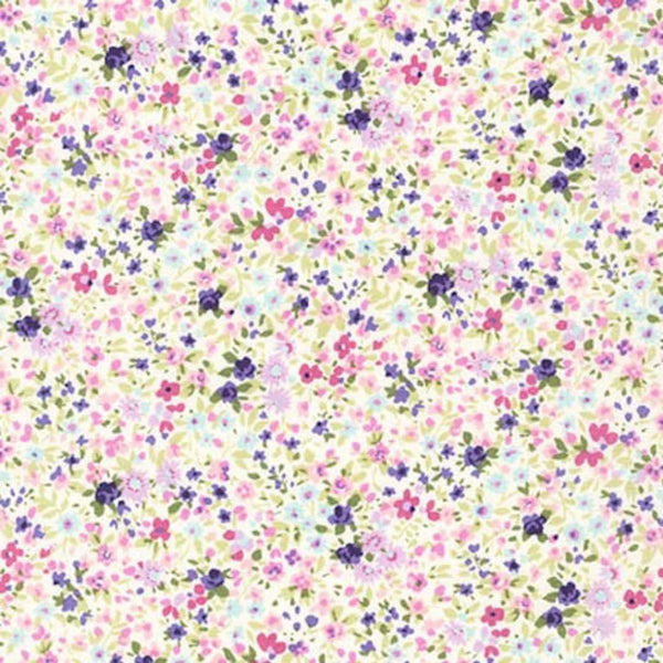 Sevenberry Petite Garden - Purple Flowers - Cotton Fabric
