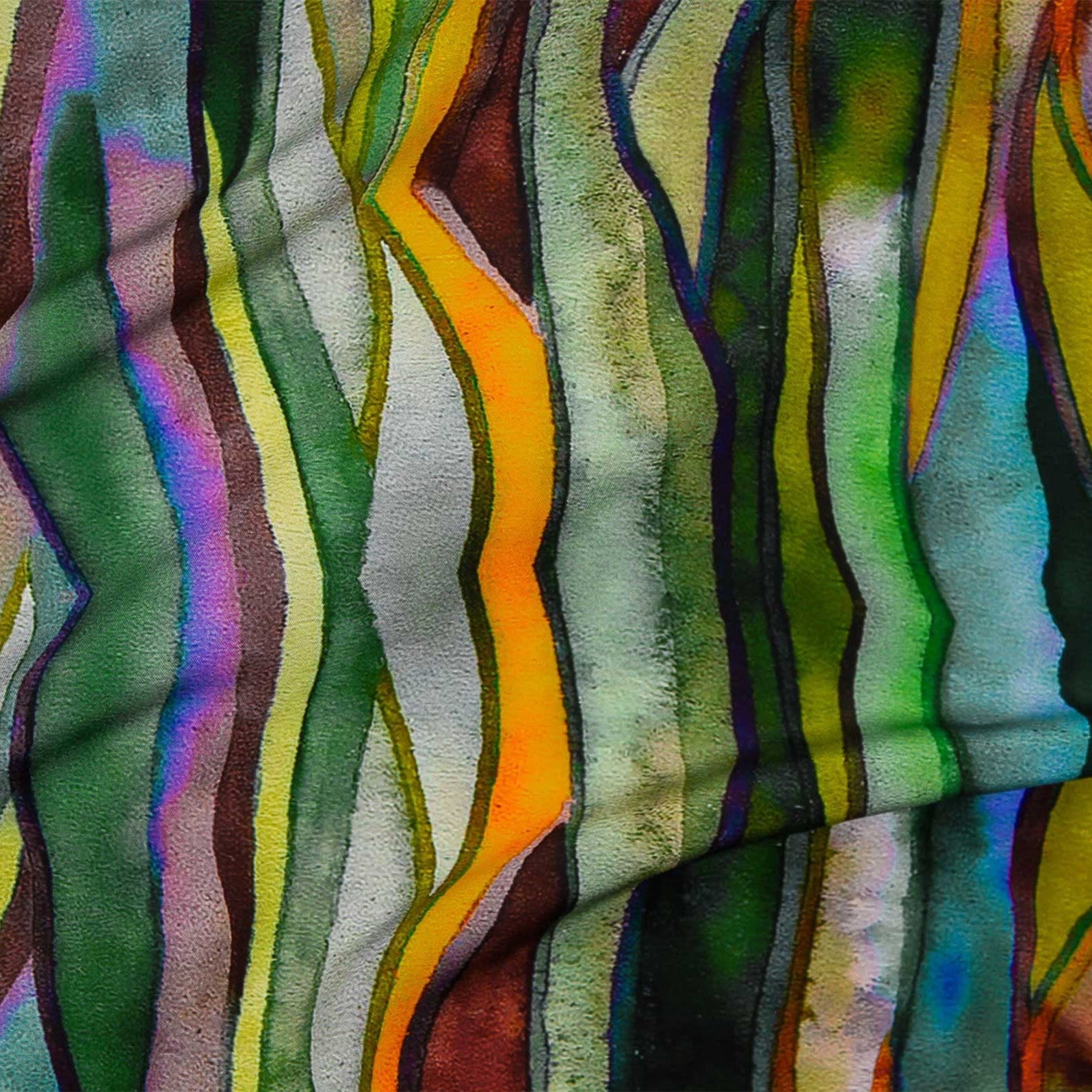 0.8m Remnant - Rayon - Picasso Olive