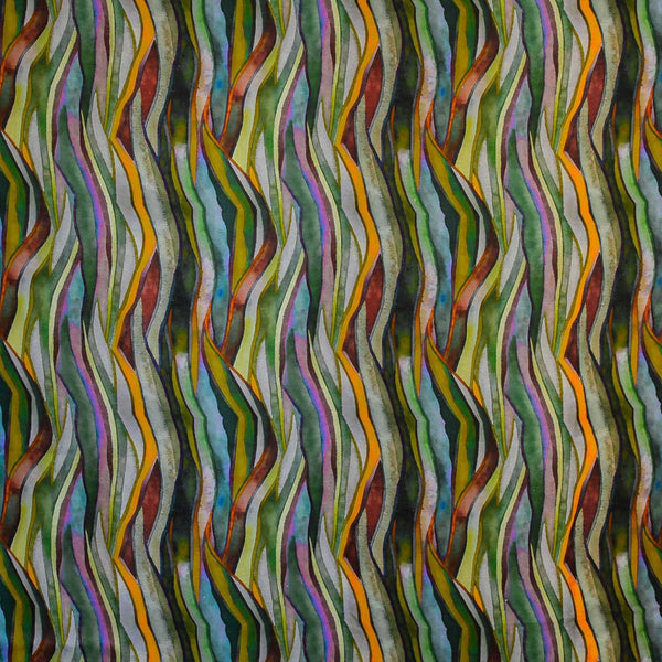 0.8m Remnant - Rayon - Picasso Olive