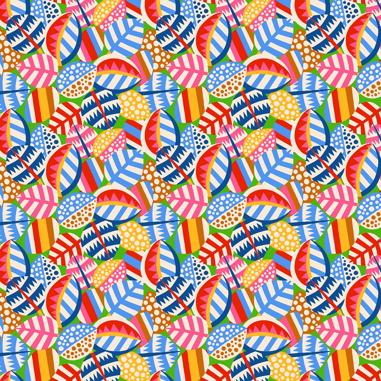 Primavera - Pop Leaves - Cotton Fabric