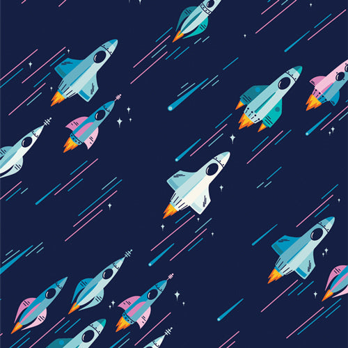 Rocket Science - Rocket Ride - Cotton Fabric