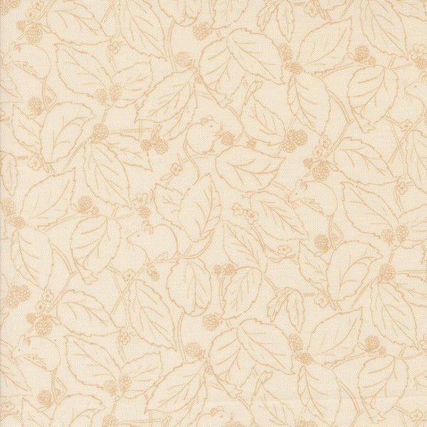Rainier - Blackberry Bramble Eggshell - Cotton Fabric