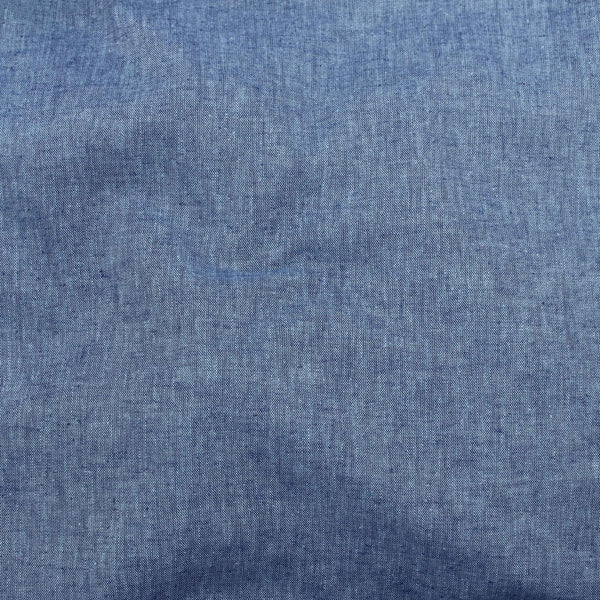 Yarn Dye Linen Fabric - Delphinium Blue