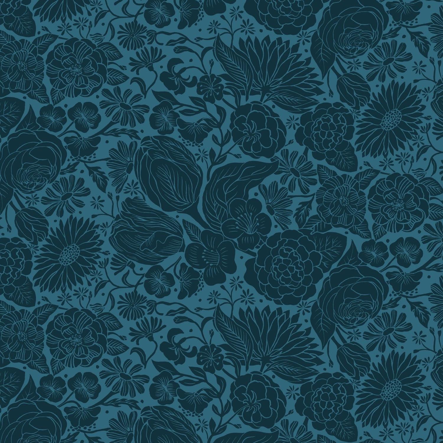 Rayon - Folktale Floral Blue