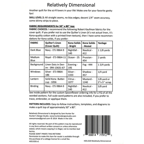 Relatively Dimensional Quilt Pattern
