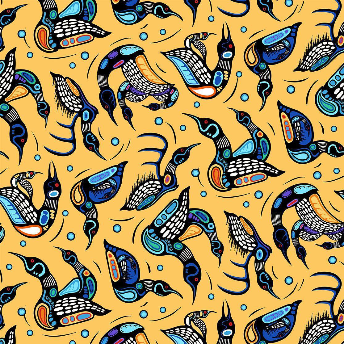 Sacred Earth - Loons - Cotton Fabric