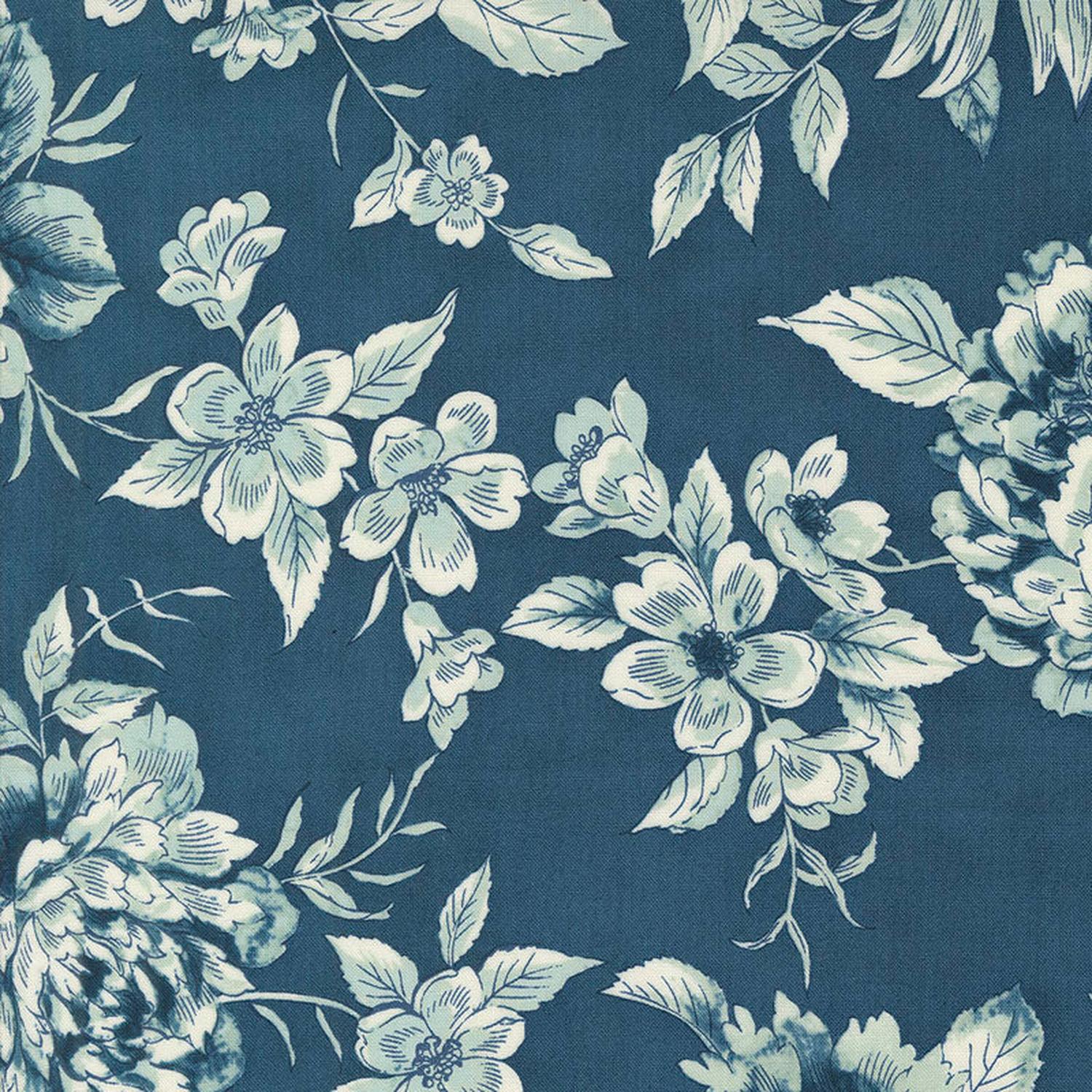 Sandalwood - Indigo - Cotton Fabric