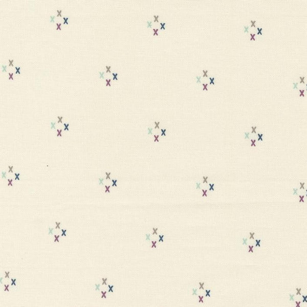 Seaglass Summer - Cross My Heart Oyster - Cotton Fabric